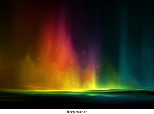 Abstract Colorful Aurora Borealis Background