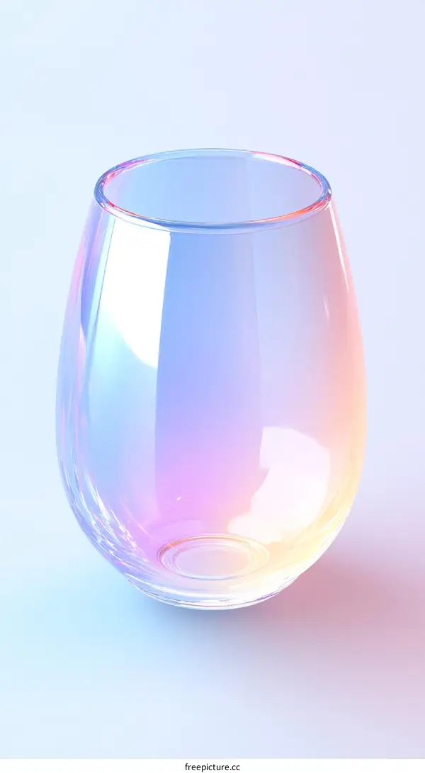 Rainbow Glass Wine Glass Illustration
