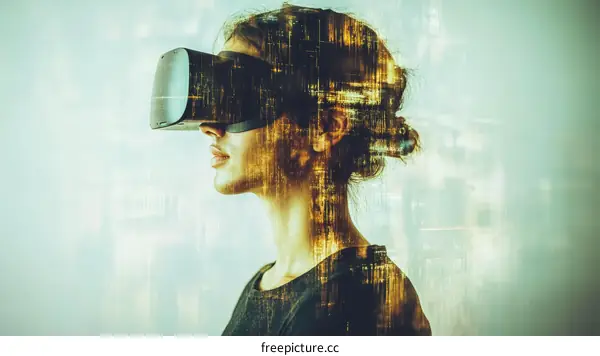 VR Experience of a Cityscape Woman