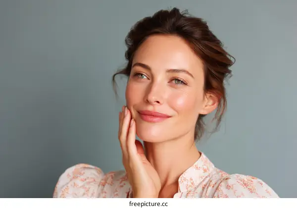 Beautiful Woman Portrait with Radiant Skin