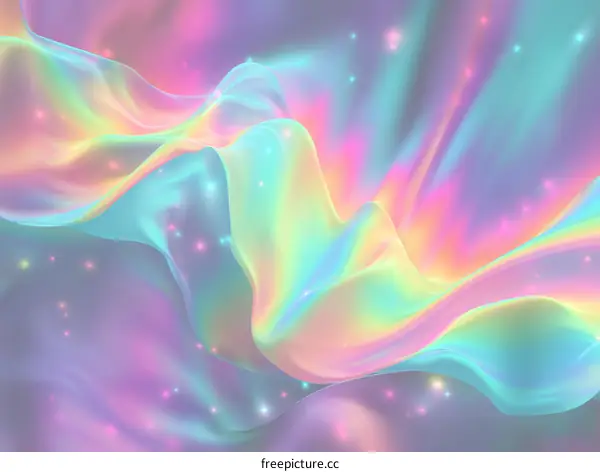 Abstract Holographic Pastel Liquid Wave Background