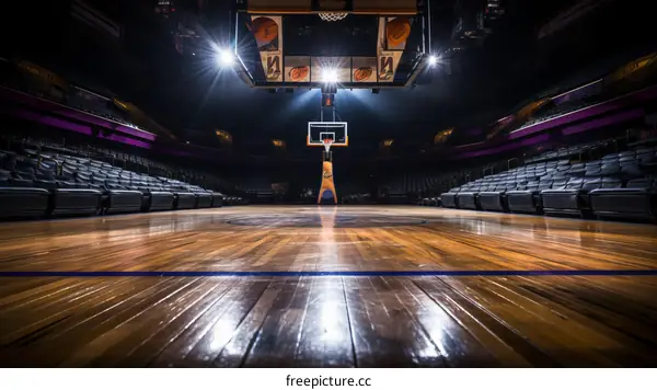 Empty Basketball Court