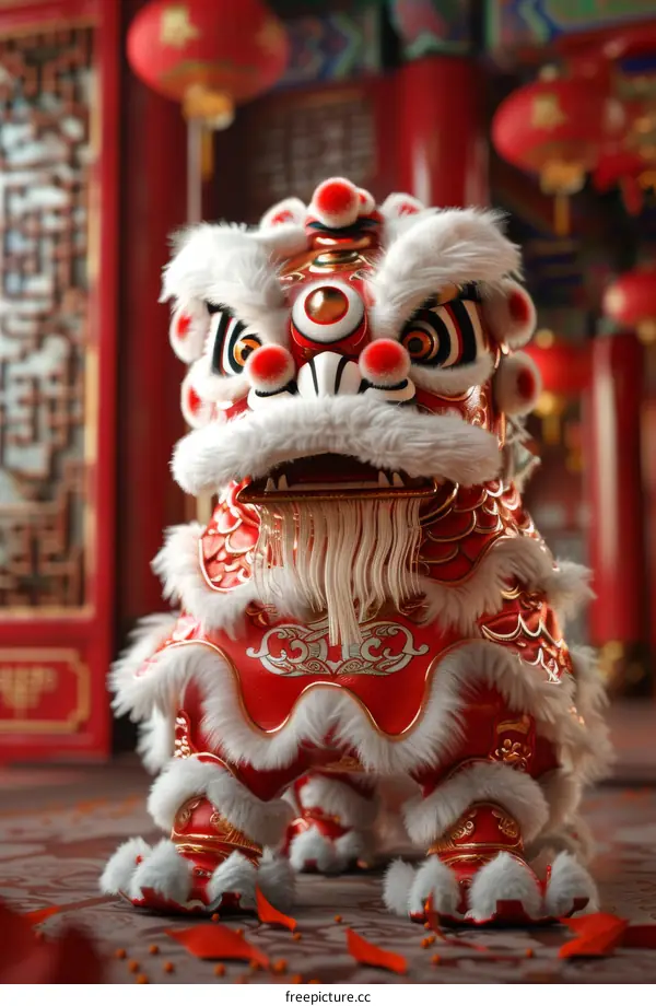 Chinese Lion Dance Performance