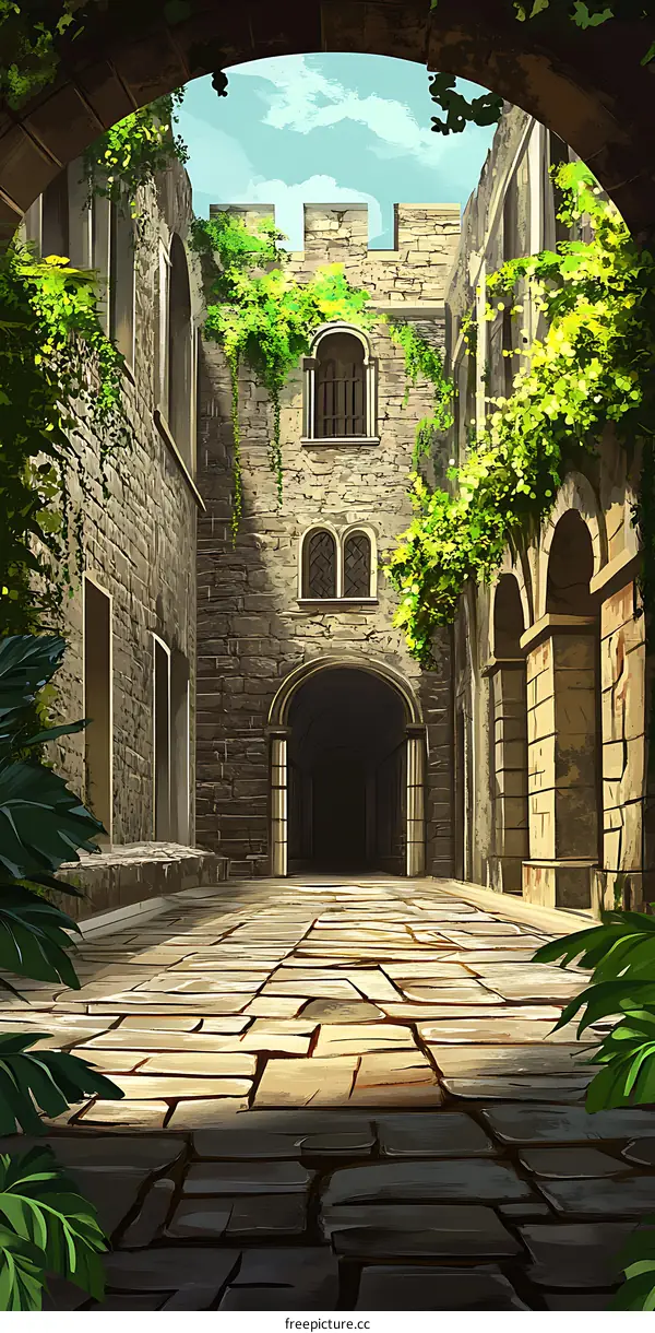 Stone Archway Leading to Old City