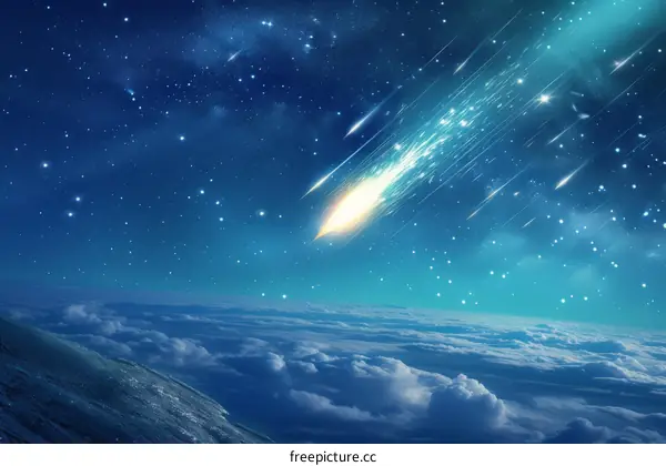 Meteor shower lights up the night sky