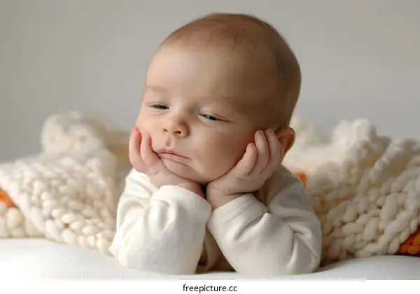 Baby deep in thought