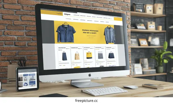 Online Fashion Shop Website Display