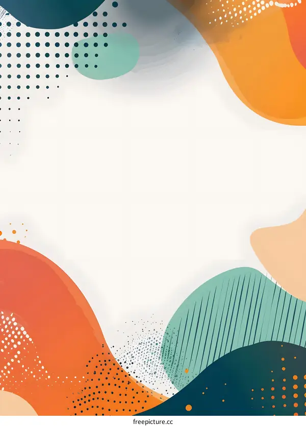 Abstract Background With Orange Green And Blue Color