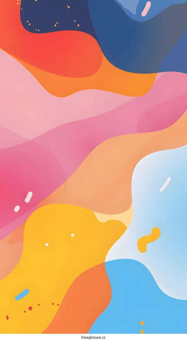 Abstract Colorful Liquid Shapes Background Design