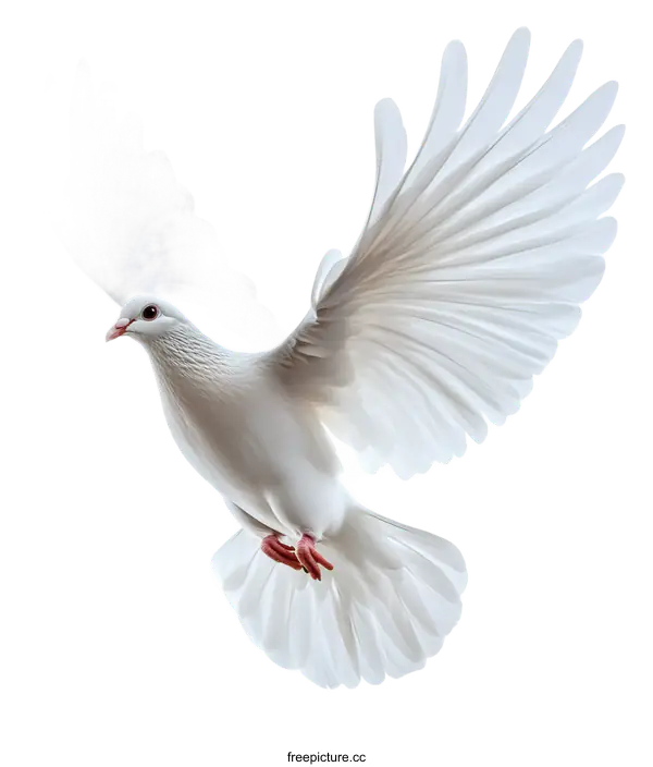 [Transparent Background PNG]White Dove in Flight Symbol of Peace