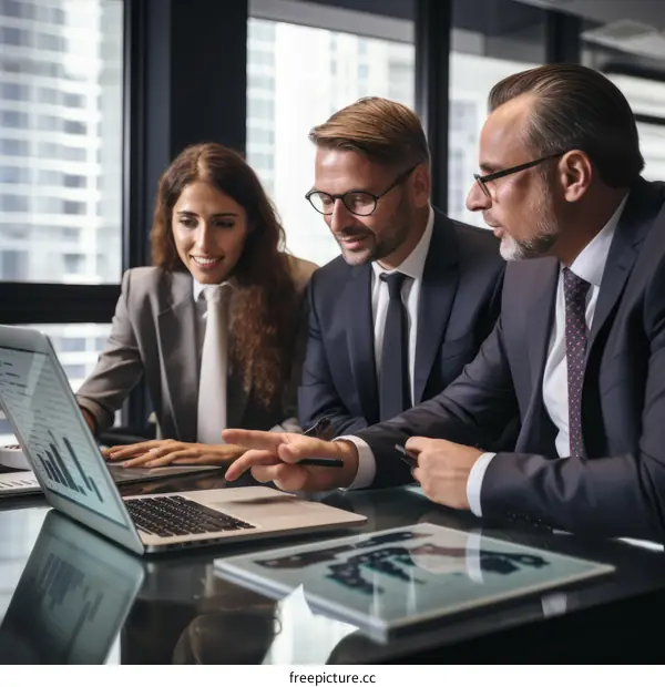 Business professionals in a meeting discussing ideas and strategies