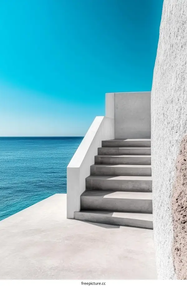 Coastal Steps to the Azure Sky