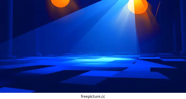 Abstract Blue and Orange Background Illustration