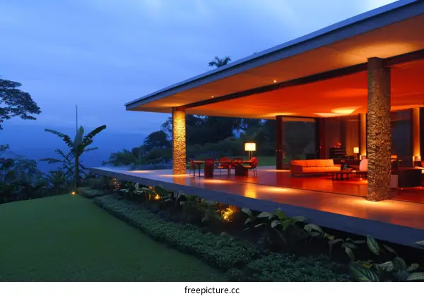 Modern house with amazing view