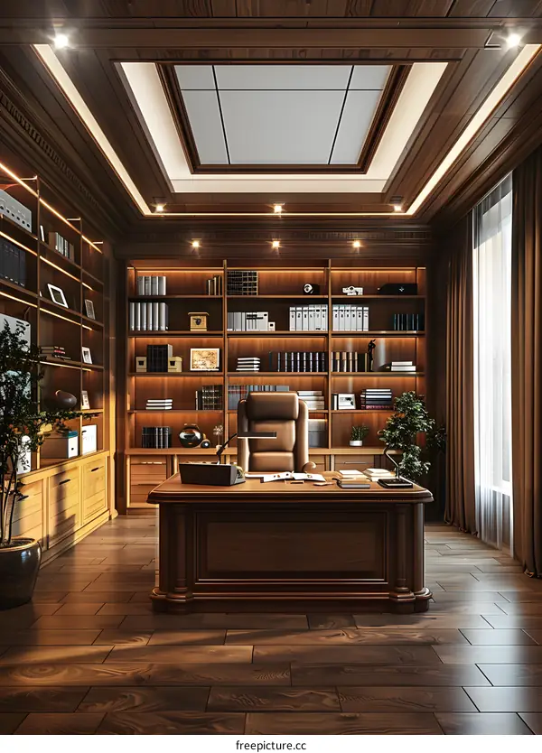 Luxury home office interior design