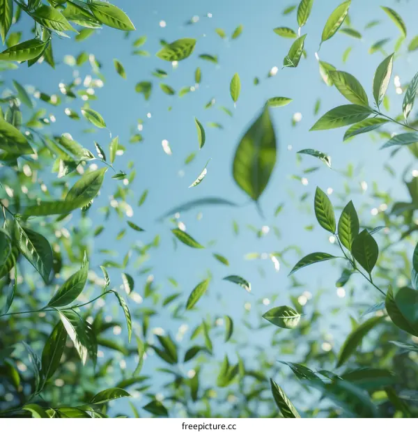Fluttering Foliage from Above