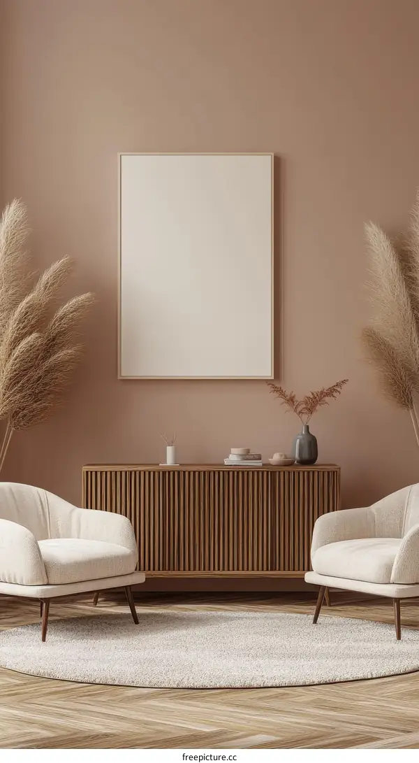 Modern Beige Living Room Interior Design