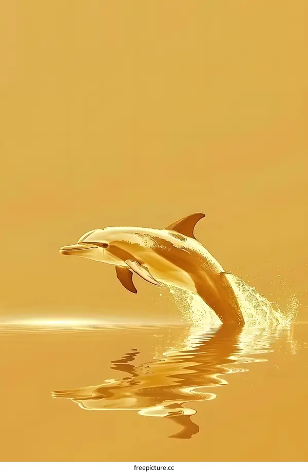 Golden Dolphin Jumping