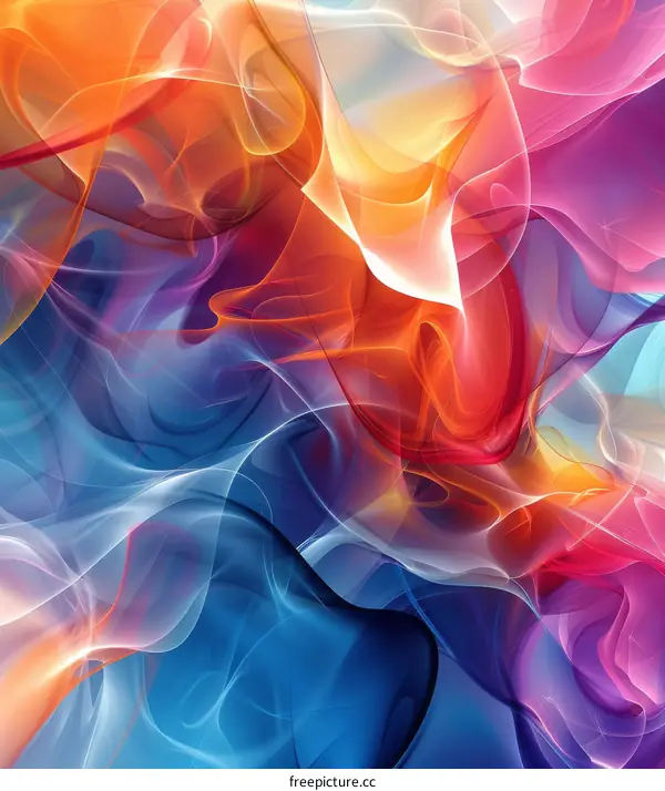 Abstract Colorful Flowing Art Design