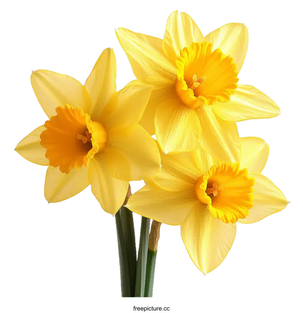 [Transparent Background PNG]Beautiful Spring Daffodils Bouquet