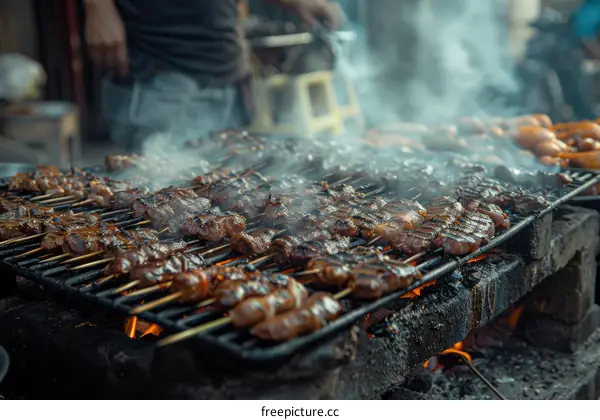 Delectable Grilled Meats on a Large Grill