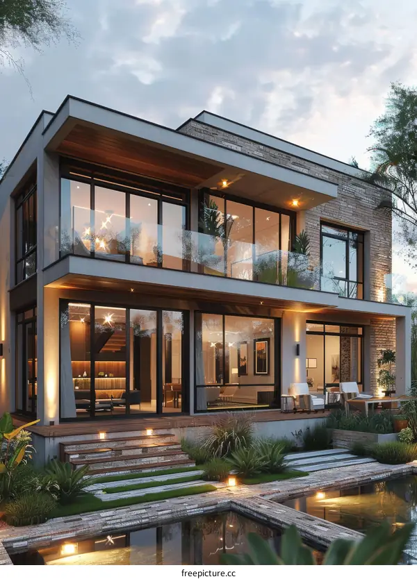 Modern Eco-Friendly Home with Tranquil Garden