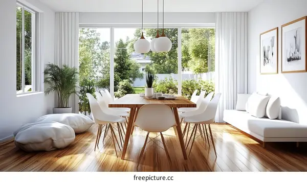 Modern Minimalist Dining Room Interior Design