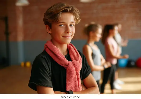 Teenager in Fitness Studio Portrait