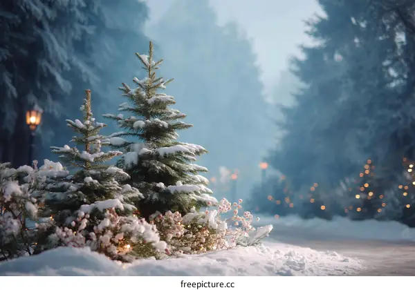 Winter Wonderland Christmas Tree Scene