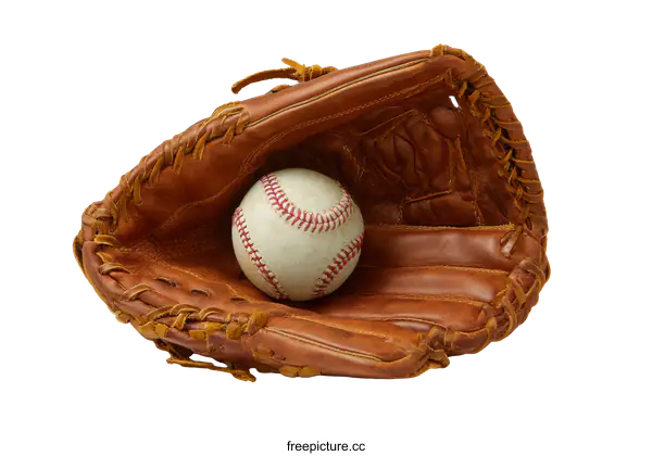 [Transparent Background PNG]Baseball Glove and Ball Set in Studio