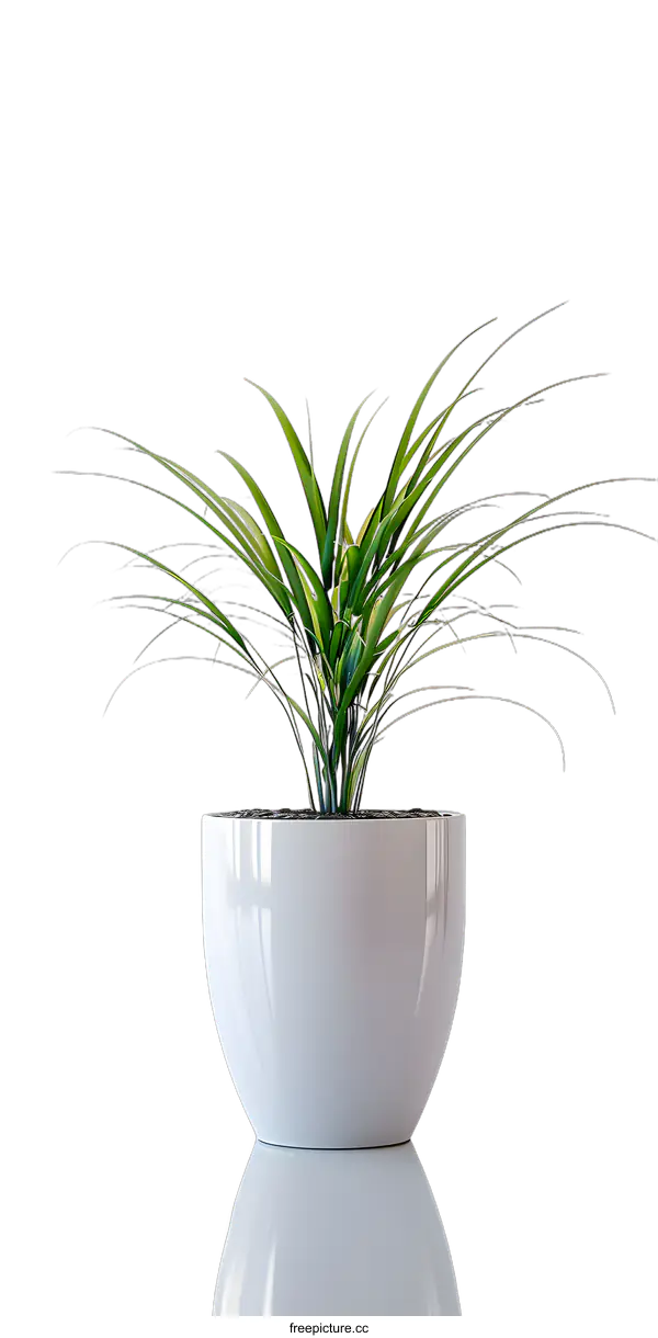 [Transparent Background PNG]A Green Plant in a White Pot