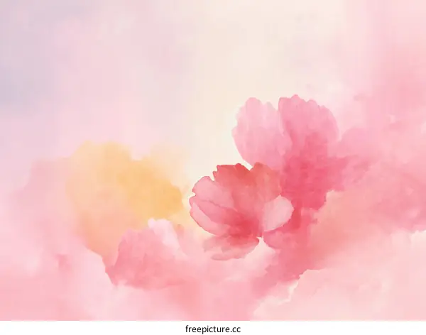 Abstract Watercolor Floral Background