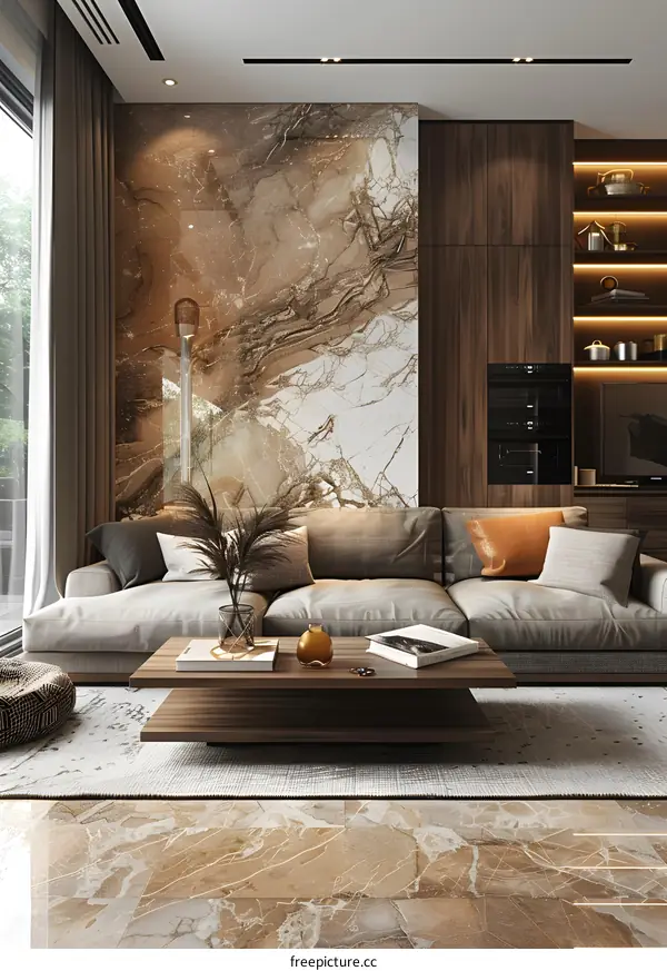 Modern minimalist style living room