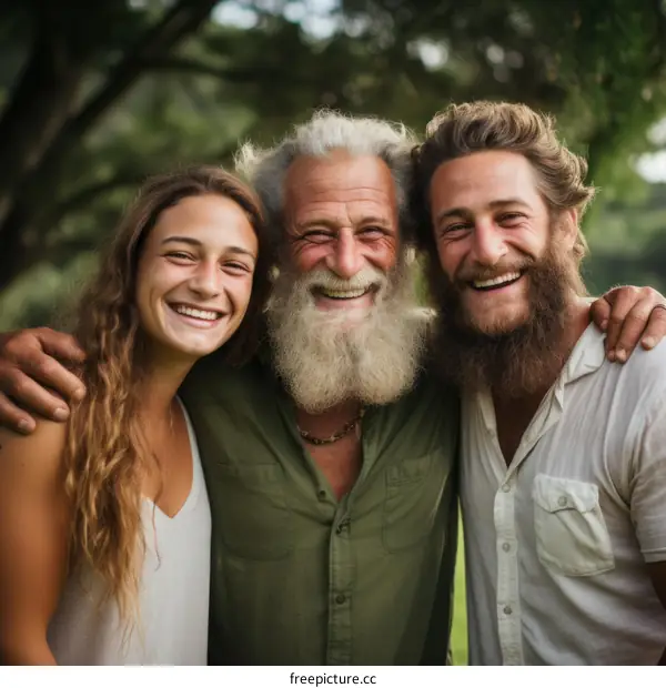 Three generations of a happy family