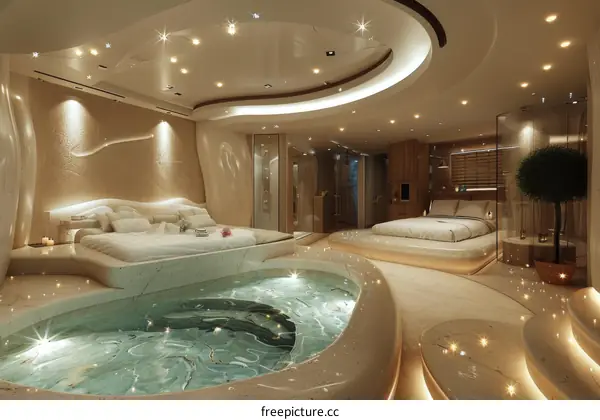 Luxury Master Bedroom with Jacuzzi