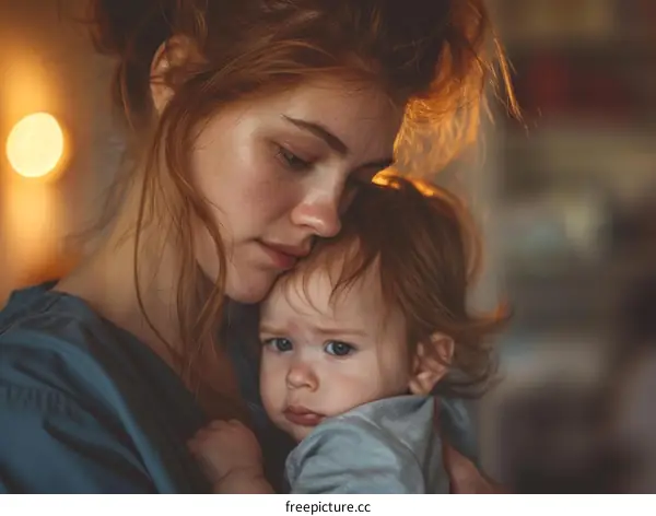 Loving Redhead Mom and Baby