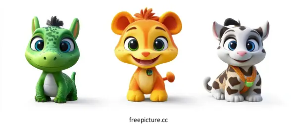 Cute Cartoon Animal Characters Collection