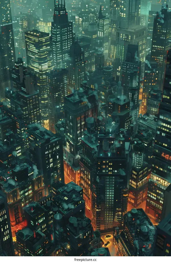 Futuristic Cityscape at Night