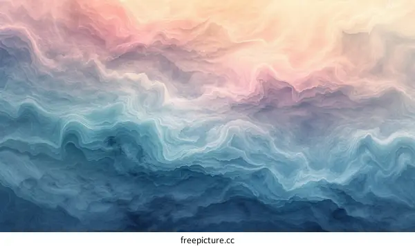 Blue and pink abstract painting