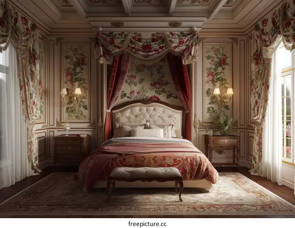 Elegant Vintage Bedroom Interior Design