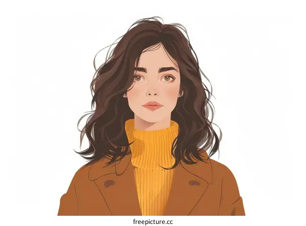 portrait of a young woman with brown hair and brown eyes