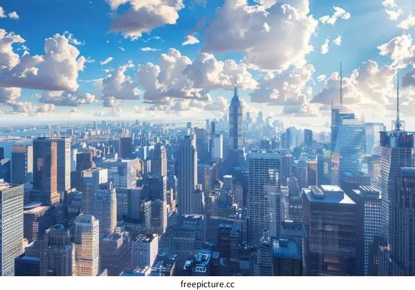 New York City Skyline on a Sunny Day