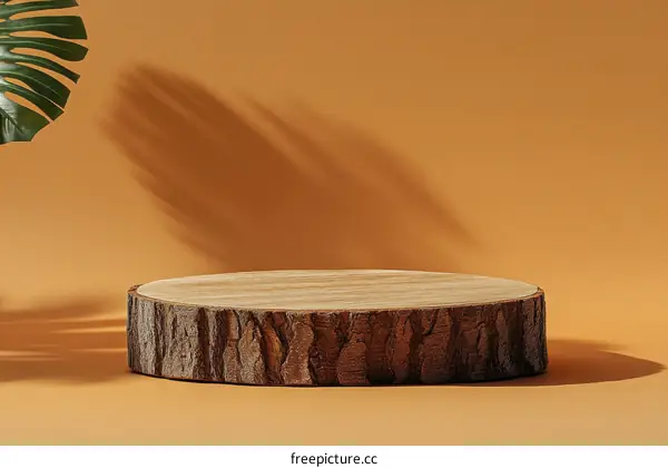 Wooden Stump Display Stand Product Photography