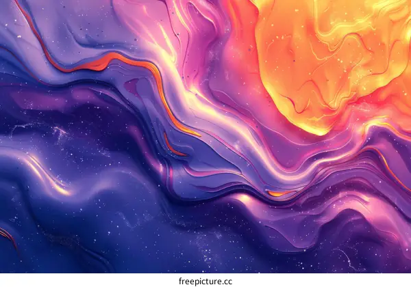 Abstract Liquid Flowing Colors