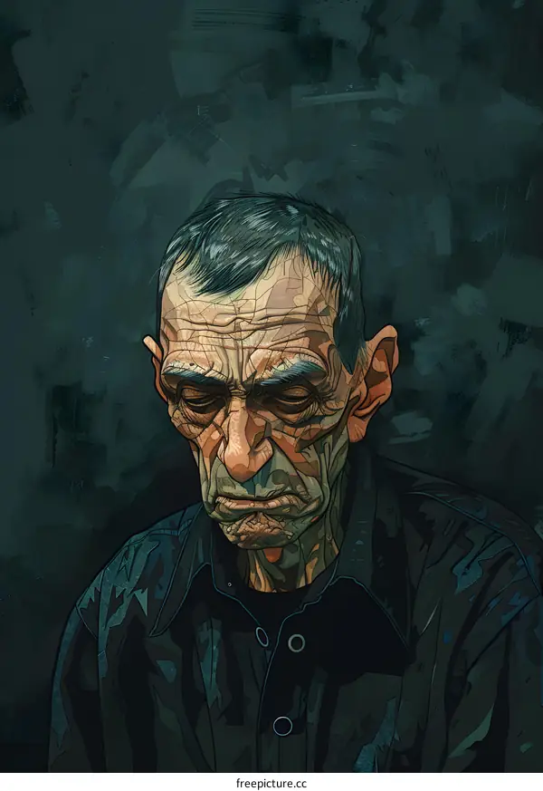 Portrait of an Elderly Caucasian Man