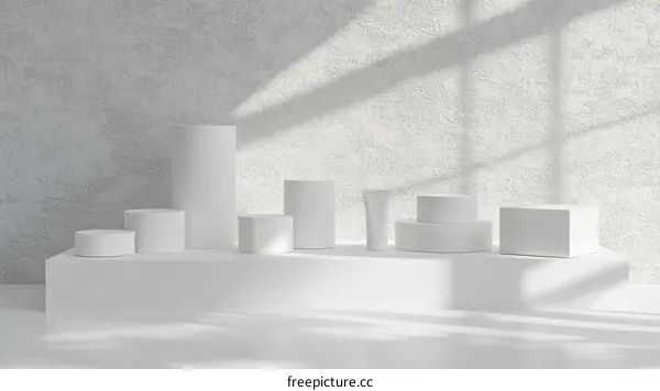 White Minimalist Product Display Background