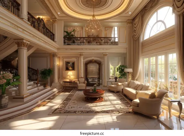 Luxurious European Living Room Interior Design