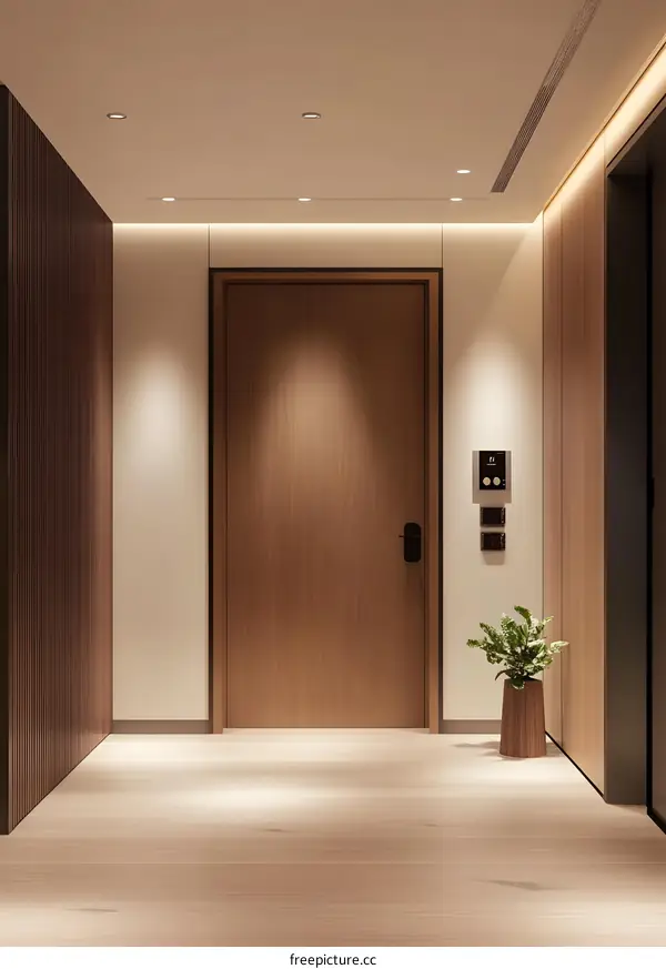 Modern Minimalist Apartment Hallway Interior Design