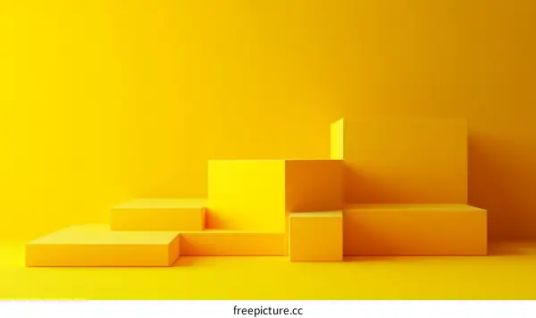 Abstract Geometric Yellow Display Podium