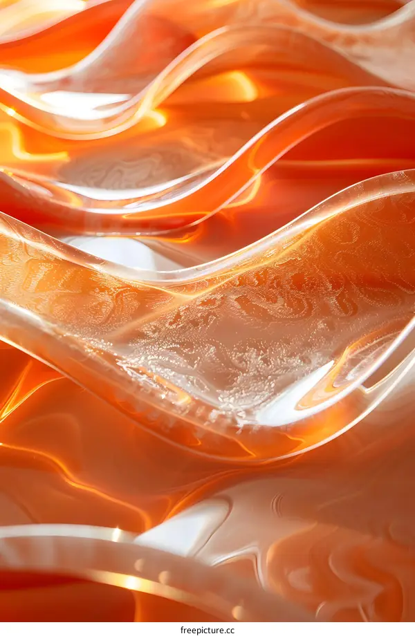 Orange translucent waves